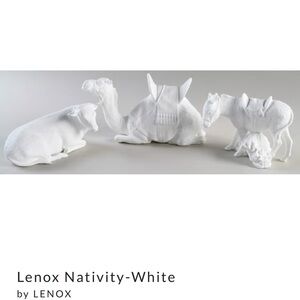 The Nativity in bisque white by Lenox-The animals